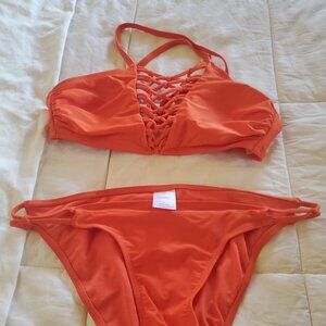 Xhilaration Orange Bikini style swimsuit